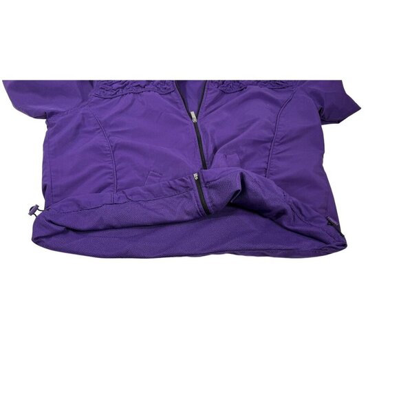 Athletech Womens‎ Lightweight Purple Zip-Up Jacket Smocked Accents Size XL - Picture 11 of 15